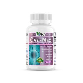 AMS Ova Max Booster Formula Συμπλήρωμα Διατροφής για την Καλή Λειτουργία των Ωοθηκών 120 Φυτικές Κάψουλες