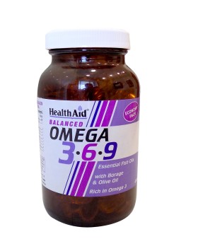 Health Aid OMEGA 3-6-9 Συμπλήρωμα Διατροφής με Ιχθυέλαια, Έλαιο Μποράγκου & Ελιάς για Προστασία της Καρδιάς & του Κυκλοφορικού  90 Κάψουλες
