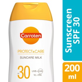 Carroten Protect & Care Suncare Milk SPF30 Αντηλιακό Γαλάκτωμα για Προστασία & Ενυδάτωση της Επιδερμίδας 200ml