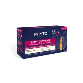 Phyto Phytocyane Women Treatment Anti Hair Loss Volume & Shine & Strength Αγωγή Κατά της Αντιδραστικής Τριχόπτωσης για Γυναίκες 12 Αμπούλες x 5ml