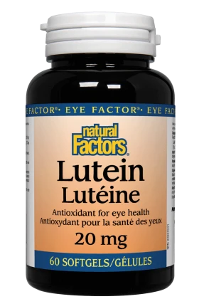 Natural Factors Lutein & Zeaxanthin Λουτεΐνη και Ζεαξανθίνη για την Υγεία των Ματιών 20mg/3.5mg, 60 Φυτικές Κάψουλες