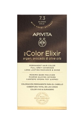 Apivita My Color Elixir No7.3 Ξανθό Μελί Χρυσό Κρέμα Βαφή Σε Σωληνάριο 50ml - Ενεργοποιητής Χρώματος 75ml
