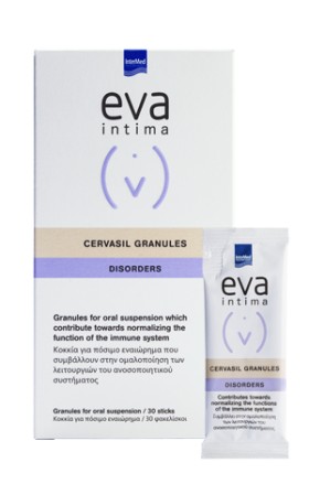 Intermed Eva Intima Cervasil Granules Συμπλήρωμα Διατροφής με Ανοσοτροποποιητική Δράση για Γυναίκες & Άνδρες 30 Φακελίσκοι