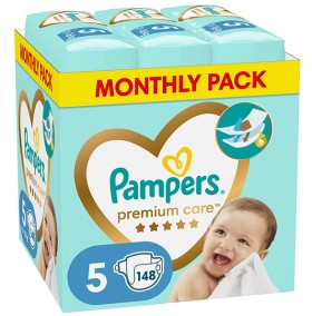 Pampers Premium Care Μέγεθος 5 [11-16kg] 148 Πάνες του Μήνα MSB