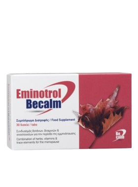 Be Calm Eminotrol Συμπλήρωμα Διατροφής για Ανακούφιση από τα Συμπτώματα της Εμμηνόπαυσης 30 Δισκία