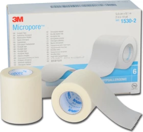 3M Micropore 5,0cm x 9,14m Αυτοκόλλητη Επιδεσμική Ταινία 6 Τεμάχια