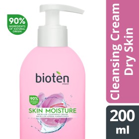 Bioten Skin Moisture Micellar Cleansing Cream Dry Skin Κρεμώδες Καθαριστικό Προσώπου για Ξηρές / Ευαίσθητες Επιδερμίδες 200ml