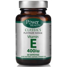 Power Helath Classics Platinum Range Vitamin E 400iu Συμπλήρωμα Διατροφής για την Αναπαραγωγή 30 Κάψουλες