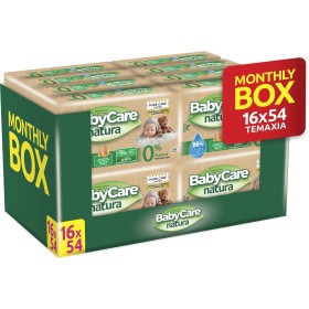 Μωρομάντηλα BabyCare PROMO Natura Μοnthly Box 864 Τεμάχια [16 Πακέτα x 54 Μωρομάντηλα]