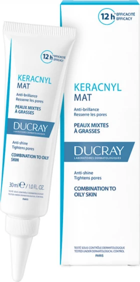 Ducray Keracnyl Mat Anti Shine Ενυδατική Κρέμα Προσώπου με Ματ Αποτέλεσμα Για την Ακνεϊκή Επιδερμίδα 30ml