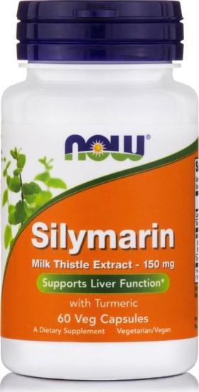 Now Foods Silymarin Milk Thistle 150mg Συμπλήρωμα Διατροφής Για Την Σωστή Λειτουργία του Ήπατος 60 Κάψουλες