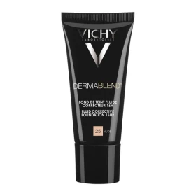 Vichy Dermablend Fluid Make up No.25 Nude Υγρό Μέικαπ για Υψηλή Κάλυψη, Μεγάλη Διάρκεια & Φυσικό Αποτέλεσμα, για Όλες τις Επιδερμίδες 30ml