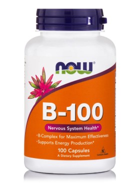Now Foods Vitamin B-100 Complex Συμπλήρωμα Διατροφής Βιταμίνης B 100 Κάψουλες