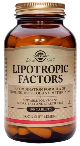 Solgar Lipotropic Factors Συμπλήρωμα Διατροφής για τον Έλεγχο του Βάρους 100 Ταμπλέτες