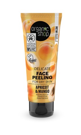 Natura Siberica Organic Shop Delicate Face Peeling For Dry Skin Apricot And Mango Κρέμα Απολέπισης Προσώπου για Ξηρές Επιδερμίδες 75ml