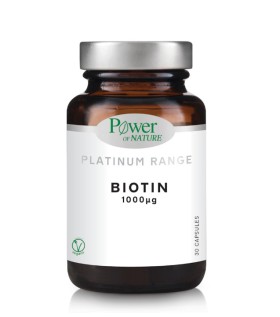 Power of Nature Biotin 1000mg Συμπλήρωμα Διατροφής για Ενέργεια & Τόνωση 30 Κάψουλες