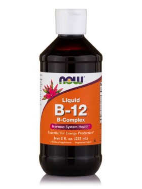 Now Foods Liquid B12 Complex VegetarianΥγρή Βιταμίνη Β12 με Σύμπλεγμα Β, για Τόνωση του Νευρικού Συστήματος 237ml