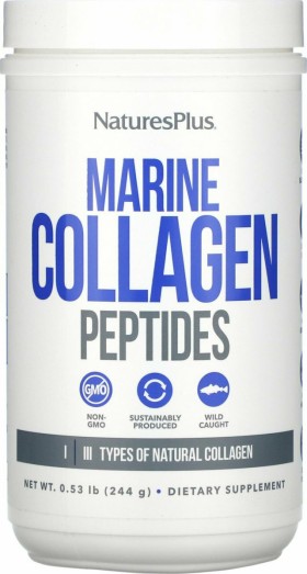Natures Plus Marine Collagen Peptides Συμπλήρωμα Διατροφής με Κολλαγόνο για την Ενίσχυση της Υγείας του Δέρματος 244gr