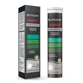 Almora Energy Ηλεκτρολύτες για Ενέργεια & Ενυδάτωση του Οργανισμού με Γεύση Lime 25 Αναβράζοντα Δισκία