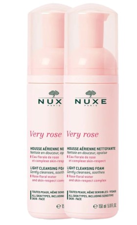 Nuxe PROMO Very Rose Light Cleansing Foam Ελαφρύς Αφρός Καθαρισμού Προσώπου 2x150mI