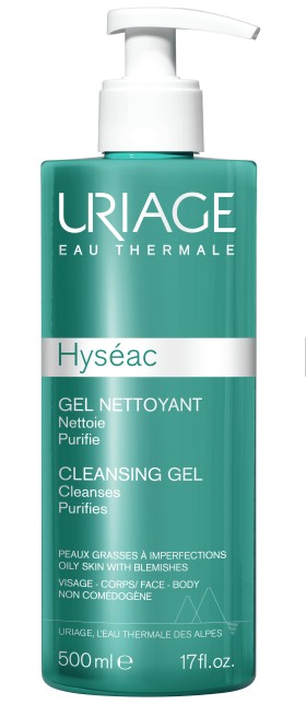 Uriage Hyseac Cleansing Gel Καθαρισμού Προσώπου για Μικτές / Λιπαρές Επιδερμίδες 500ml με Αντλία