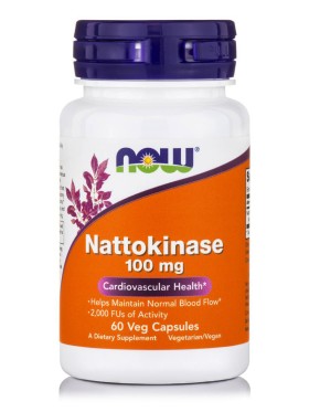 Now Foods Nattokinase 100mg Συμπλήρωμα Διατροφής Για Την Σωστή Λειτουργία Της Καρδιάς 60 Κάψουλες