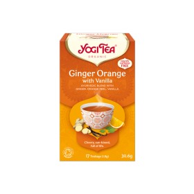 Yogi Tea Ginger Orange With Vanilla Τσαί με Τζίντζερ Πορτοκάλι & Βανίλια 17 Φακελάκια 30,6gr