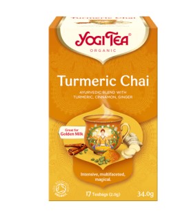 Yogi Tea Turmeric Chai Τσάι με Κουρκουμά, Κανέλα & Κάρδαμο 17 Φακελάκια x 2gr [34gr]