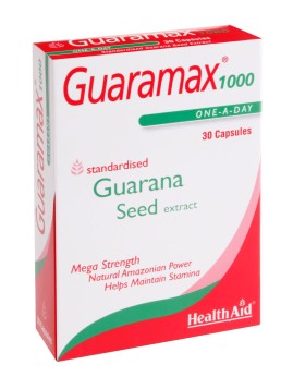 Health Aid Guaramax Guarana 1000mg Συμπλήρωμα Διατροφής με Εκχύλισμα Γκουαρανά για Τόνωση & Ενέργεια 30 Κάψουλες