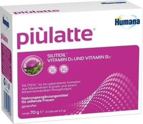 Humana Piulatte Συμπλήρωμα Διατροφής για Θηλάζουσες Μητέρες 70gr [14 Φακελάκια x 5gr]