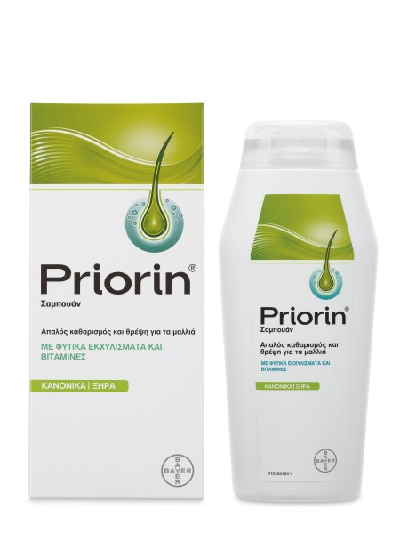Priorin Σαμπουάν Θρέψης με Φυτικά Εκχυλίσματα & Βιταμίνες για Κανονικά ή Ξηρά Μαλλιά 200ml
