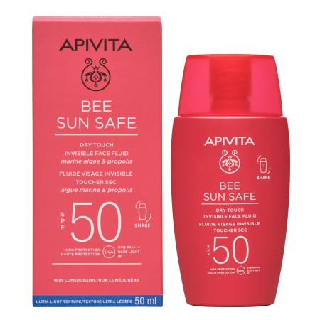 Apivita Bee Sun Safe Invisible Face Fluid SPF50 Αντηλιακή Λεπτόρρευστη Κρέμα Προσώπου Dry Touch 50m