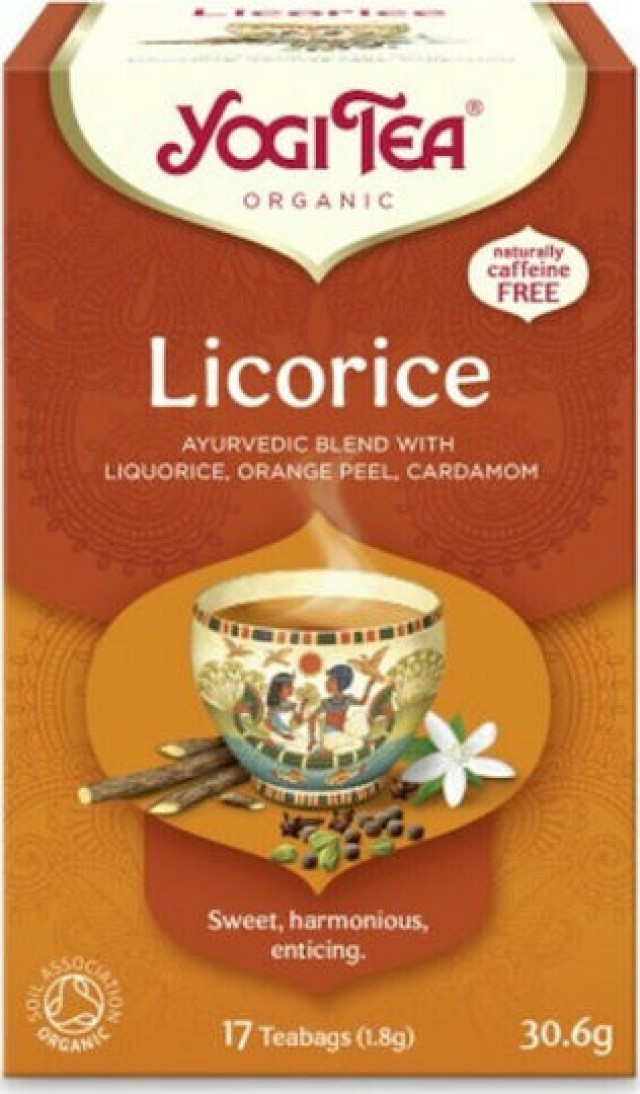 Yogi Tea Licorice Βιολογικό Ρόφημα με Γλυκόριζα για την Δυσπεψία 17 Φα … Yogi Tea Licorice Βιολογικό Ρόφημα με Γλυκόριζα για την Δυσπεψία 17 Φα …