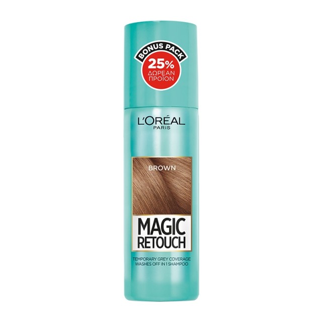 LOreal Paris Magic Retouch Brown 3 Spray Κάλυψης Καστανό 75ml + 25% Δω …