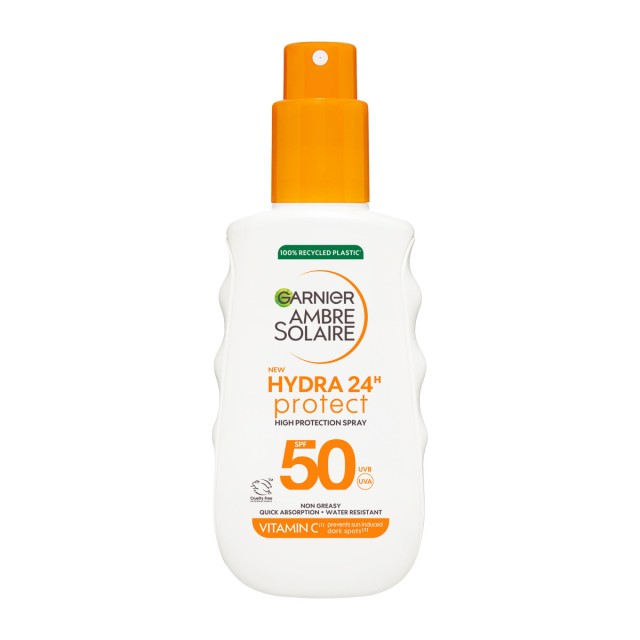 Garnier Ambre Solaire Hydra 24 Spray SPF50 Sun Care για Υψηλή Αντηλιακ … Garnier Ambre Solaire Hydra 24 Spray SPF50 Sun Care για Υψηλή Αντηλιακ …