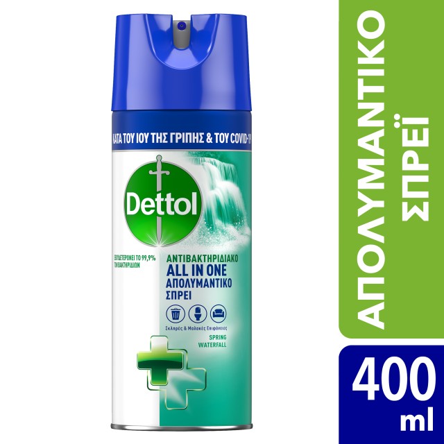 Dettol Απολυμαντικό Spray Spring Waterfall 400ml Dettol Απολυμαντικό Spray Spring Waterfall 400ml