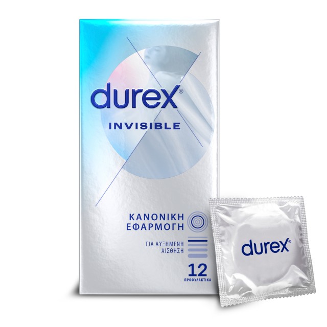 Durex Προφυλακτικά Εξαιρετικά Λεπτά Invisible Κανονική Εφαρμογή 12 Τεμ … Durex Προφυλακτικά Εξαιρετικά Λεπτά Invisible Κανονική Εφαρμογή 12 Τεμ …