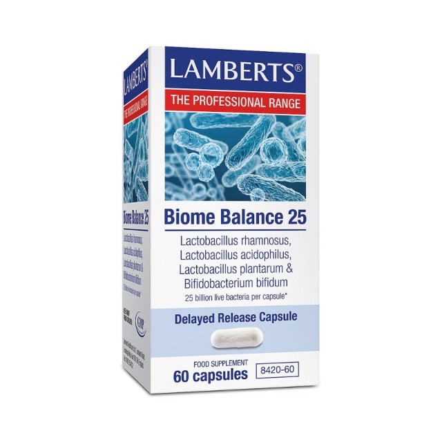 Lamberts Biome Balance 25 Συμπλήρωμα Προβιοτικών / Πρεβιοτικών 60 Κάψουλες