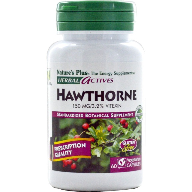 Natures Plus, Herbal Actives, ​​ Hawthorne, 150 mg, 60 Veggie Caps