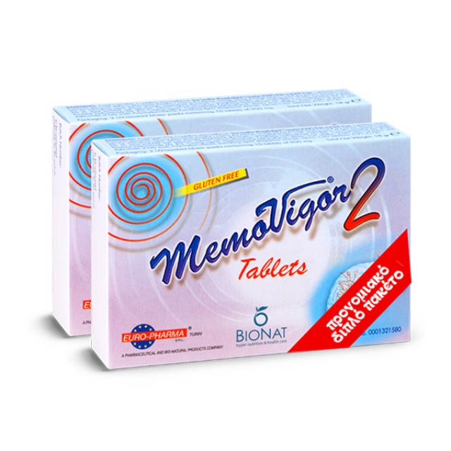 Bionat PROMO Memovigor 2 για τις Εμβοές & την Μνήμη 900mg 2x20 Κάψουλε &hellip;