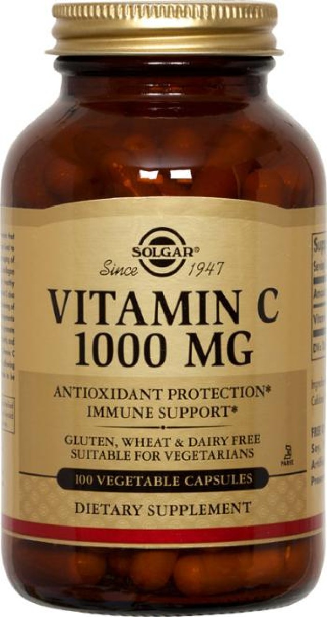 Solgar Vitamin C 1000mg Συμπλήρωμα Διατροφής για το Ανοσοποιητικό Σύστημα 100 Φυτικές Κάψουλες