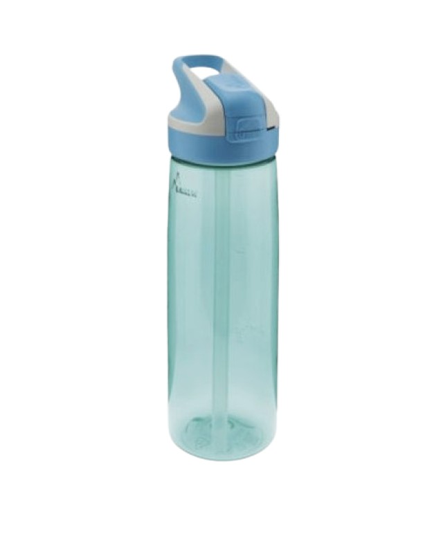 Laken Πλαστικό Παγούρι Γαλάζιο Διάφανο Μονόχρωμο με Καλαμάκι Σιλικόνης 750ml [105203]