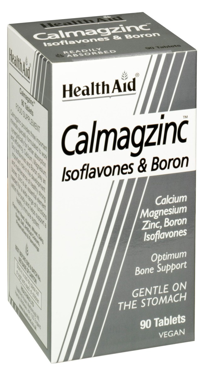 Health Aid Calmagzinc Isoflavones & Boron Συμπλήρωμα Διατροφής με Συνδυασμό Μετάλλων για Υγιή Οστά 90 Ταμπλέτες
