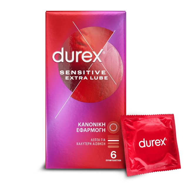 Durex Sensitive Λεπτά Προφυλακτικά 6 Τεμάχια