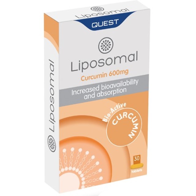 Quest Liposomal Curcumin 600mg Συμπλήρωμα Διατροφής με Λιποσωμική Κουρ …