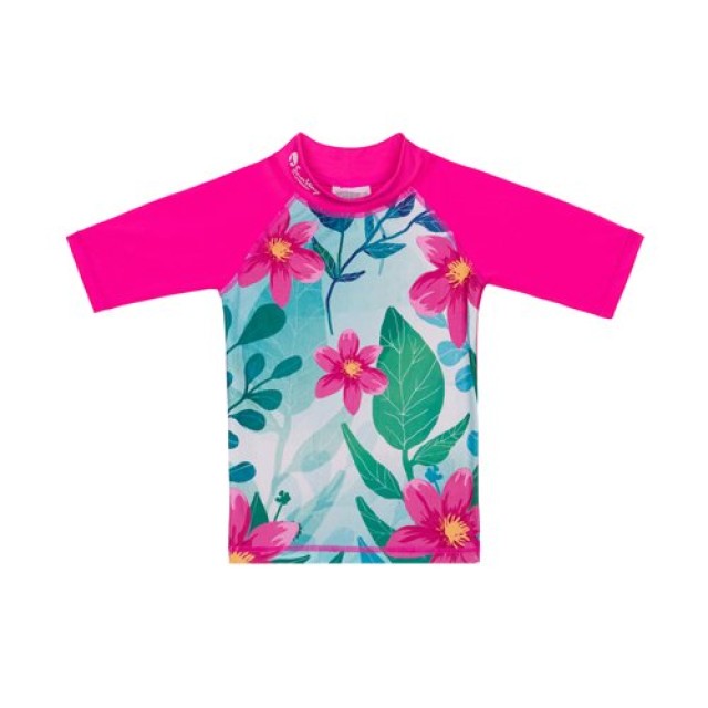 Sunway UV Μπλουζάκι με Αντηλιακή Προστασία UPF50+ Ροζ Flowers 5-6 Ετών