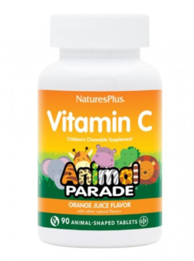 Natures Plus Animal Parade Βιταμίνη C 90 Μασώμενες Ταμπλέτες
