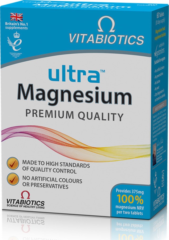 Vitabiotics Ultra Magnesium Premium Quality Συμπλήρωμα Διατροφής με Μαγνήσιο για την Μείωση της Κόπωσης και της Κούρασης 60 Ταμπλέτες