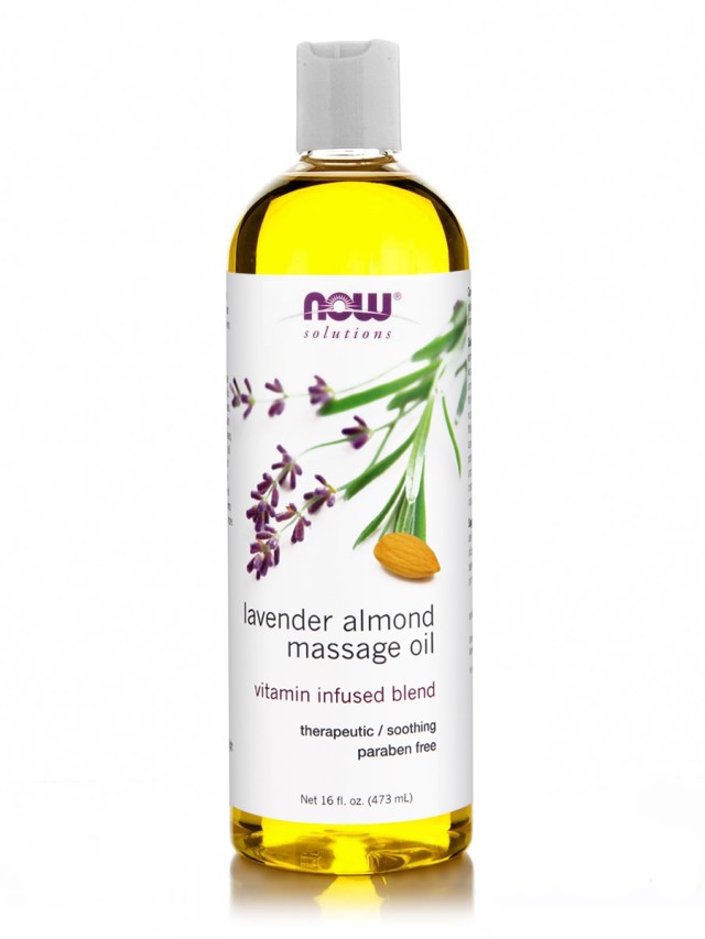Now Foods Lavender Almond Massage Oil Χαλαρωτικό Έλαιο για Μασάζ 473ml