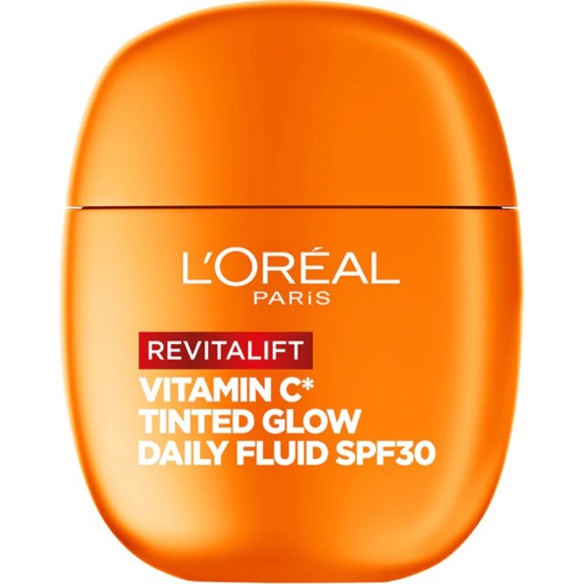 LOreal Paris Revitalift Vitamin C SPF30 Tinted Glow Daily Fluid Λεπτόρ &hellip;